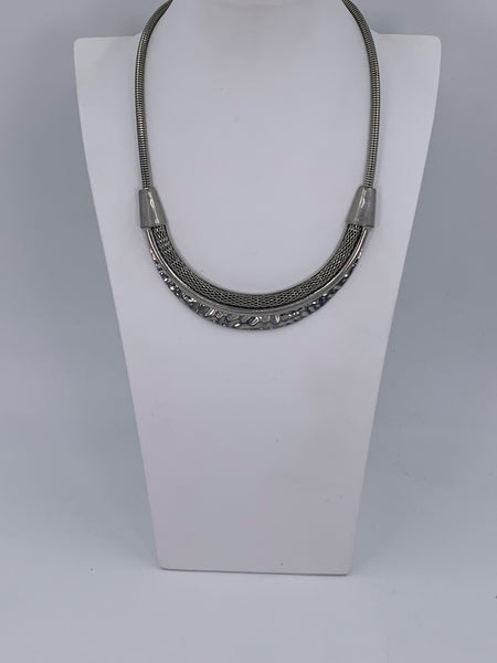 Antique silver short silver necklace